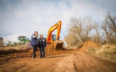 El Intendente recorrió las obras de contención en Garré