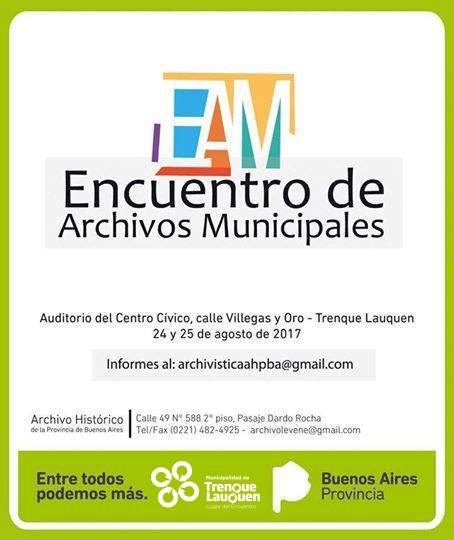 Se realizará un encuentro de Archivos Municipales