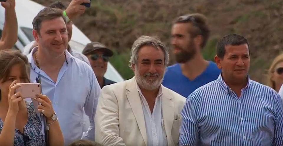 FERNANDEZ COMPARTIO CON MACRI, VIDAL Y OTROS INTENDENTES UN ACTO EN SUIPACHA, POR LAS OBRAS VIALES EN LA RUTA N°5