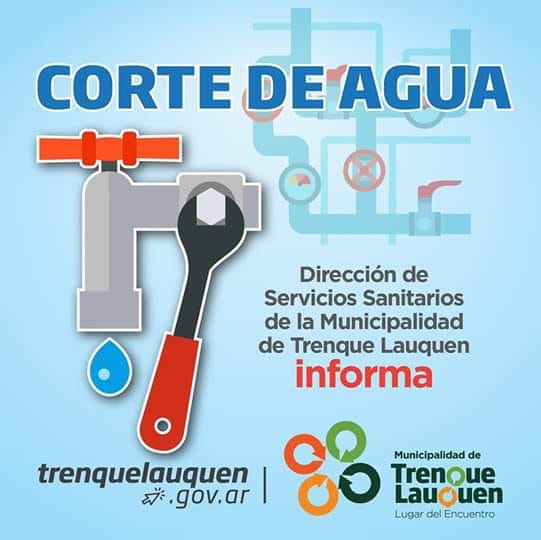 DESDE LAS 13 HS.  ESTÁ CORTADO EL SERVICIO DE AGUA PARA REPARAR UNA ROTURA EN LA CAÑERÍA EN ROCA Y PINCÈN