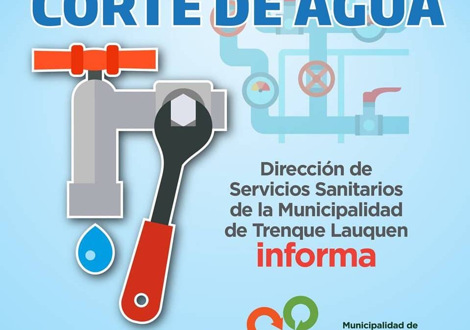 MAÑANA (SÁBADO) DE 5 A 9 HS. HABRÁ CORTE GENERAL DE AGUA PARA FINALIZAR TRABAJOS PENDIENTES EN LA CISTERNA