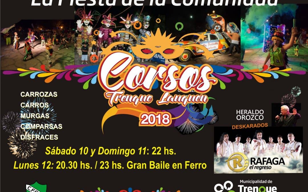 Este fin de semana se realizarán los Corsos Municipales 2018