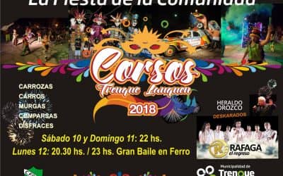 Este fin de semana se realizarán los Corsos Municipales 2018