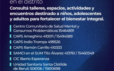 EL MUNICIPIO TIENE EN MARCHA UNA AMPLIA PROPUESTA DE ACTIVIDADES Y ESPACIOS COMUNITARIOS EN EL DISTRITO