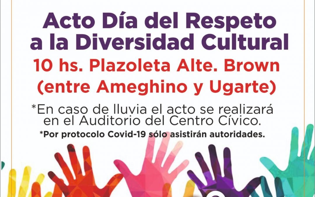 EL ACTO POR EL DÍA DEL RESPETO A LA DIVERSIDAD CULTURAL SE REALIZARÁ EL PRÓXIMO LUNES (12 DE OCTUBRE) EN LA PLAZOLETA ALMIRANTE BROWN