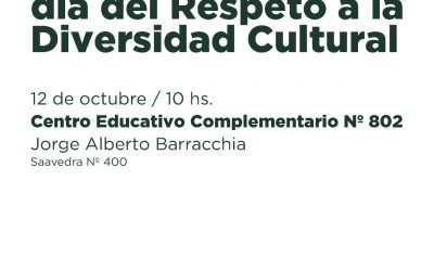 EL ACTO POR EL DÍA DEL RESPETO A LA DIVERSIDAD CULTURAL SE REALIZARÁ EL PRÓXIMO MARTES, 12 DE OCTUBRE, EN LA SEDE DEL CEC Nº 802