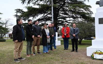 DÍA DE LA BANDERA: LOS ACTOS OFICIALES COMENZARON ESTA MAÑANA (SÁBADO) CON UN HOMENAJE AL GENERAL MANUEL BELGRANO EN PLAZA ITALIA