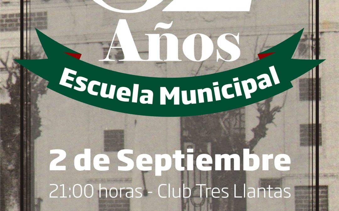 Se realizará una cena por el aniversario de la Escuela Municipal