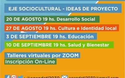 LA AGENDA 2030 PROPONE CUATRO TALLERES VIRTUALES: EL PRIMERO SERÁ SOBRE DESARROLLO SOCIAL Y TENDRÁ LUGAR EL PRÓXIMO JUEVES (20)