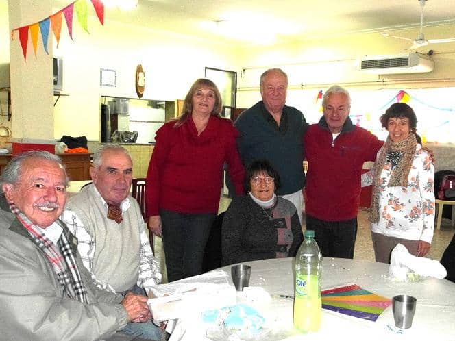 Almuerzo con abuelos que fueron a Córdoba