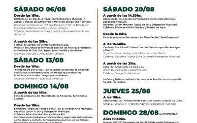 BERUTI FESTEJA SU 132º ANIVERSARIO DURANTE UN MES CON VARIADAS ACTIVIDADES CULTURALES, ARTÍSTICAS, DEPORTIVAS Y RECREATIVAS