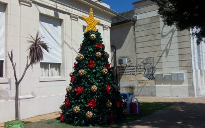 EL MUNICIPIO DEJÓ ARMADO ESTA MAÑANA (MARTES) EL ARBOLITO DE NAVIDAD CON MATERIAL RECICLABLE