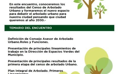 30 DE AGOSTO: EL PRÓXIMO LUNES (10) HABRÁ UNA REUNIÓN EN EL CENTRO CULTURAL BARRACCHIA PARA DEFINIR EL CONSEJO ASESOR DE ARBOLADO URBANO