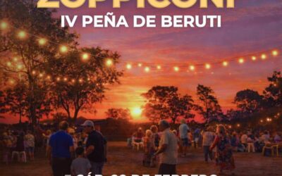 IV PEÑA DE BERUTI “ATARDECER EN LO DE ZOPPICONI”, ESTE SÁBADO (28) CON ENTRADA GRATUITA