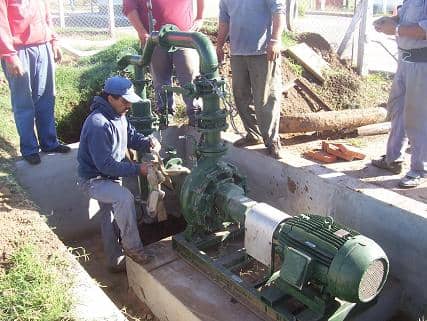 Trasladaron bomba de agua cerca de La Serenísima