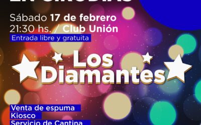 GRAN BAILE DE CARNAVAL EN GIRODÍAS, EL PRÓXIMO SÁBADO (17) EN EL CLUB UNIÓN CON LA ACTUACIÓN DE LOS DIAMANTES