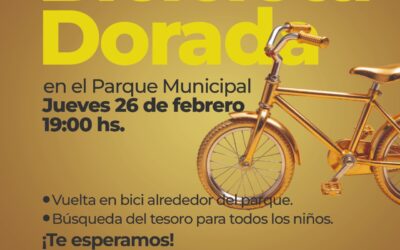 EN EL MES INTERNACIONAL DEL CÁNCER INFANTIL SE INAUGURA UNA BICICLETA DORADA EN EL PARQUE Y HABRÁ ACTIVIDADES PARA LOS NIÑOS