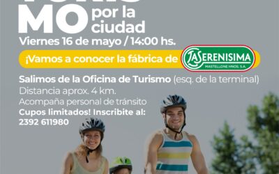 OTRA JORNADA DE BICITURISMO POR LA CIUDAD CON UNA VISITA A LA PLANTA LÁCTEA LA SERENÍSIMA, EL VIERNES 16 DE MAYO