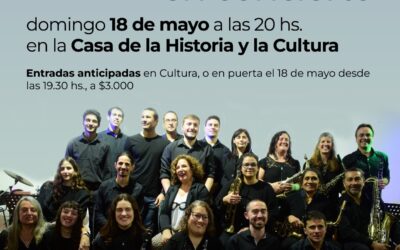 LA BIG BAND DE LA ESCUELA MUNICIPAL DE MÚSICA SE PRESENTA ESTE DOMINGO (18) EN LA CASA DE LA HISTORIA Y LA CULTURA