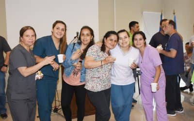 BRINDIS DE FIN DE AÑO EN EL HOSPITAL MUNICIPAL Y RECONOCIMIENTO A TRES EMPLEADAS