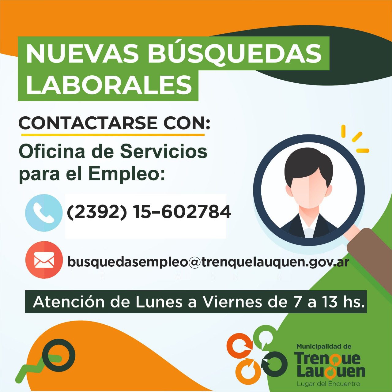 NUEVAS BÚSQUEDAS LABORALES EN LA OFICINA DE EMPLEO - Municipalidad de ...