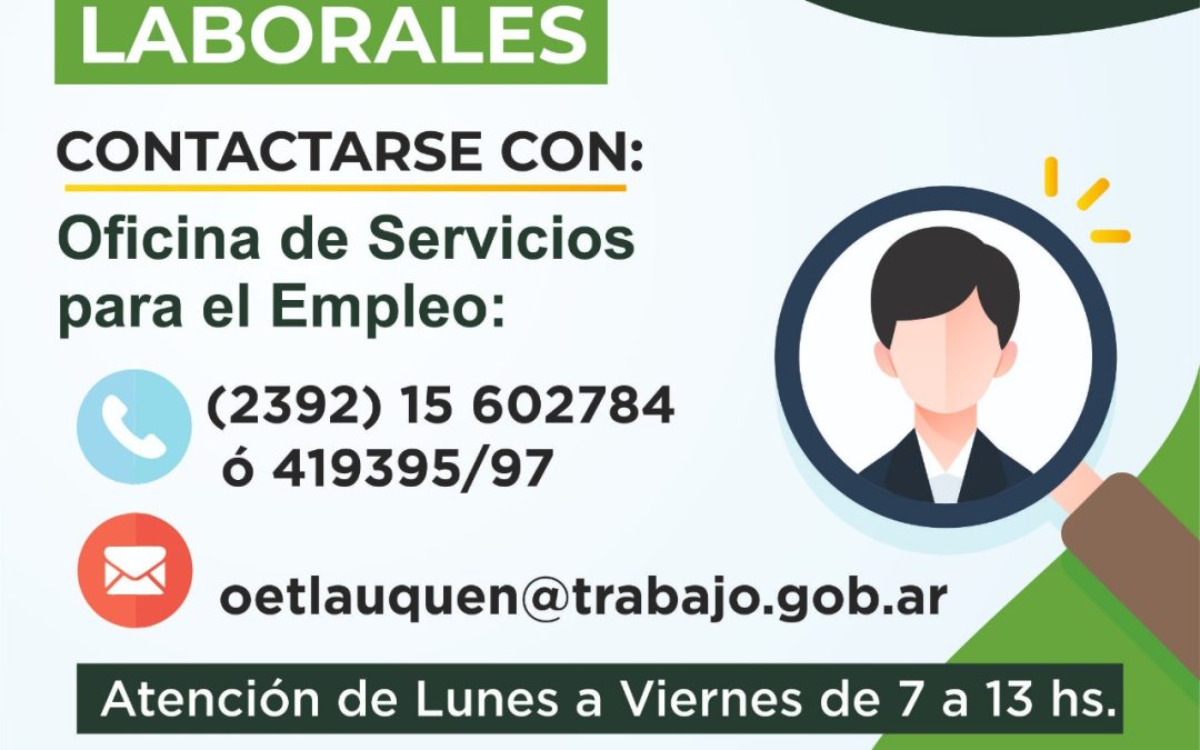 BÚSQUEDAS LABORALES DISPONIBLES EN LA OFICINA DE SERVICIOS PARA EL EMPLEO