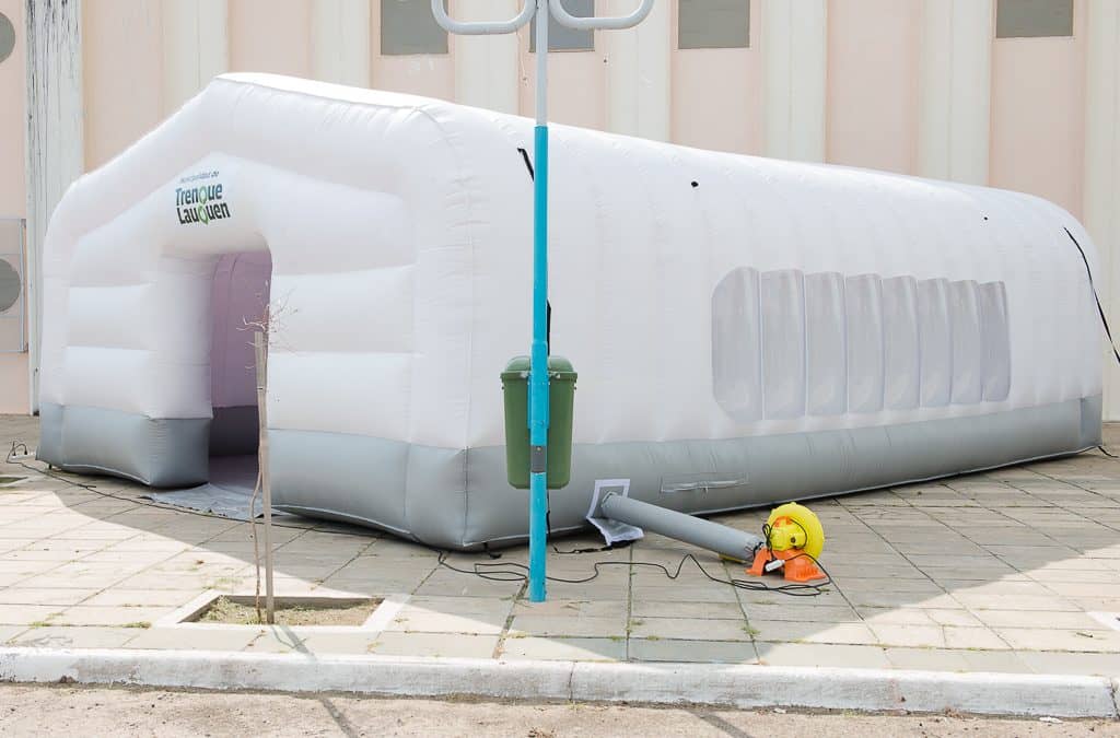 El Municipio adquirió una carpa inflable para usar en casos de emergencia