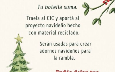 JUNTAN BOTELLAS PARA CREAR ADORNOS NAVIDEÑOS EN EL CIC DEL BARRIO ESPERANZA