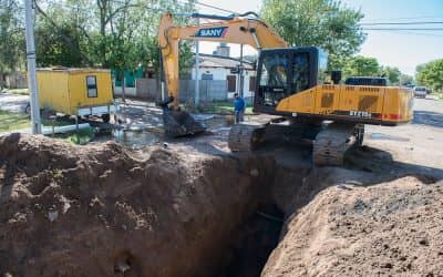 Continúan los trabajos en el colector cloacal norte