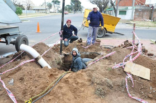 El Municipio reparó un caño de la red de agua potable
