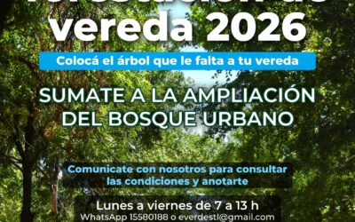 CAMPAÑA DE ARBOLADO 2026: EL MUNICIPIO ABRIÓ LA CONVOCATORIA A LA COMUNIDAD PARA CONTINUAR CON LA FORESTACIÓN DE VEREDAS DE LA CIUDAD