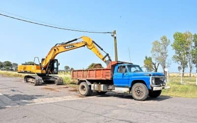 Se realiza la limpieza de los canales pluviales de Berutti