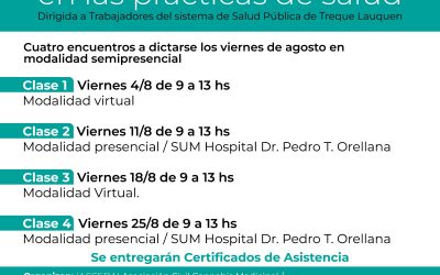 EL SEGUNDO ENCUENTRO DE LA CAPACITACIÓN SOBRE USO DE CANNABIS EN LAS PRÁCTICAS DE SALUD SERÁ MAÑANA (VIERNES) EN EL SUM DEL HOSPITAL ORELLANA