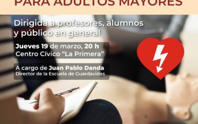 SE REALIZARÁ UNA CAPACITACIÓN DEA Y PRIMEROS AUXILIOS PARA ADULTOS MAYORES, ORGANIZADA POR LA DIRECCIÓN DE DEPORTE