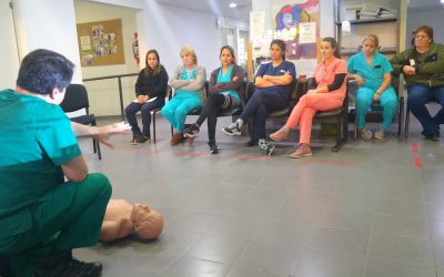 LOS TRABAJADORES DEL CAPS AMEGHINO RECIBIERON ESTA MAÑANA (VIERNES) UNA CAPACITACIÓN EN RCP QUE ESTUVO A CARGO DEL DR. MARCELO BASSINO