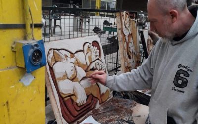 CUARTO ENCUENTRO DE LA CAPACITACIÓN SOBRE “MURALISMO EN TÉCNICAS PERDURABLES”, EL FIN DE SEMANA EN LA EST N°1