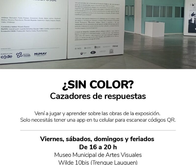 ESTÁ DISPONIBLE LA PROPUESTA “CAZADORES DE RESPUESTAS” EN LA MUESTRA “¿SIN COLOR? FUNDACIÓN OSDE QUE SE EXPONE EN EL MUMAV