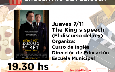 “EL DISCURSO DEL REY” LE PONE EL JUEVES UN BROCHE FINAL A LA SEGUNDA EDICIÓN DEL CICLO DE CINE “ENCUENTRO DE PELÍCULA”