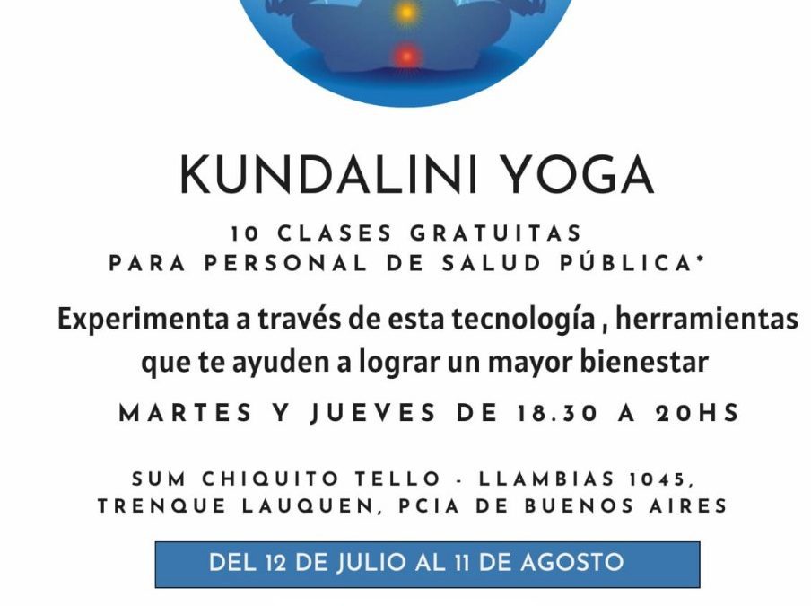 SALUD COMUNITARIA IMPULSA CLASES GRATUITAS DE KUNDALINI YOGA PARA EL PERSONAL DE SALUD PÚBLICA, DESDE EL MARTES (12) EN EL SUM CHIQUITO TELLO