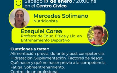 CLÍNICA PARA DEPORTISTAS, PREVIO AL TRIATLÓN REGIONAL 2026, EL SÁBADO 17 EN EL CENTRO CÍVICO