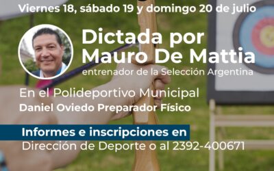 LA DIRECCIÓN DE DEPORTE ABRIÓ LA INSCRIPCIÓN PARA UNA CLÍNICA DE ARQUERÍA PROGRAMADA PARA EL MES DE JULIO