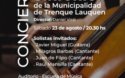 LA ORQUESTA SINFÓNICA SE PRESENTARÁ EN CONCIERTO EL PRÓXIMO SÁBADO (23) EN EL AUDITORIO DE LA ESCUELA MUNICIPAL DE MÚSICA