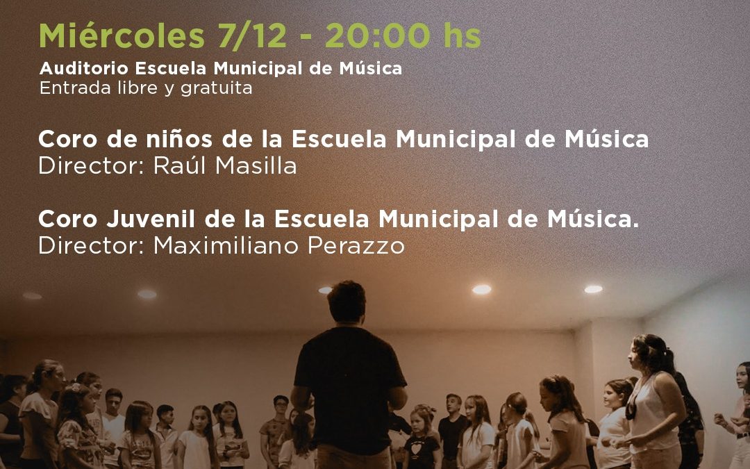 CONCIERTO DE FIN DE AÑO DE LOS COROS DE NIÑOS Y JUVENIL DE LA ESCUELA MUNICIPAL DE MÚSICA, EL PRÓXIMO MIÉRCOLES