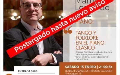SE POSPONE HASTA NUEVO AVISO, LA PRESENTACIÓN DEL DESTACADO CONCERTISTA DE PIANO MARTÍN LEOPOLDO DÍAZ EN EL TEATRO ESPAÑOL