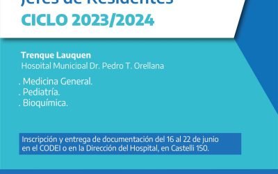 CONCURSO DE ANTECEDENTES PARA CUBRIR EL CARGO DE JEFES DE RESIDENTES DE MEDICINA GENERAL, PEDIATRÍA Y BIOQUÍMICA