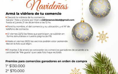 ARRANCA EL CONCURSO “VIDRIERAS NAVIDEÑAS” PARA LOS COMERCIOS DEL DISTRITO: HAY PREMIOS EN ÓRDENES DE COMPRA