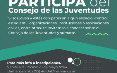 CONVOCAN A JÓVENES DEL DISTRITO A CONOCER Y FORMAR PARTE DEL CONSEJO DE LAS JUVENTUDES