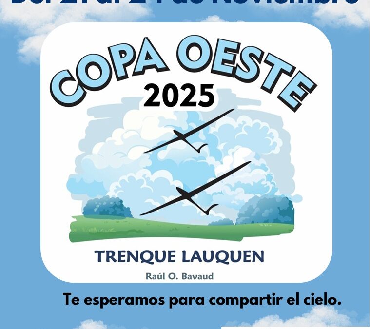 ESTE FIN DE SEMANA SE DISPUTARÁ EN TRENQUE LAUQUEN LA “COPA OESTE 2025” ORGANIZADA POR EL CLUB DE PLANEADORES