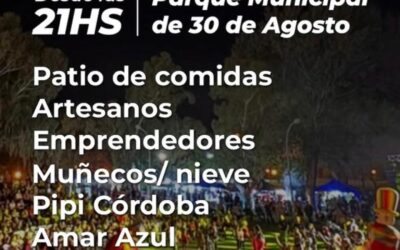 CULTUR 30: ESTE SÁBADO (21) HABRÁ MÚSICA, FERIA Y ESPECTÁCULOS EN EL PARQUE MUNICIPAL
