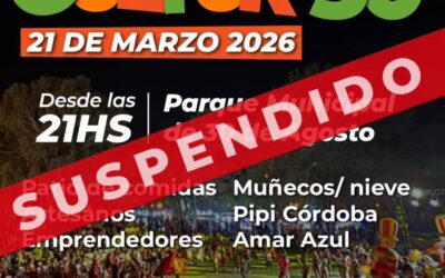 CULTUR 30: SUSPENDEN LA FECHA DE ESTE SÁBADO POR LAS CONDICIONES CLIMÁTICAS